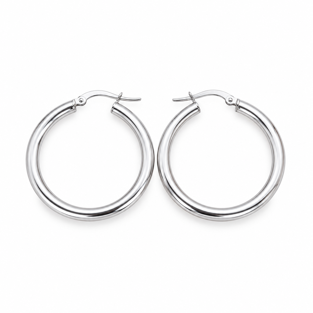 Argollas Bombe Oro Blanco 3,2cm