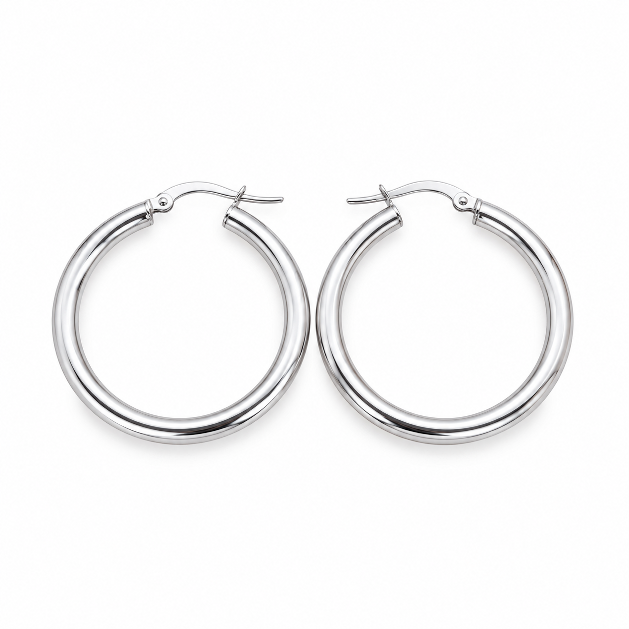 Argollas Bombe Oro Blanco 3,2cm