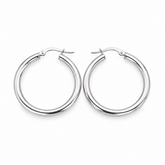 Argollas Bombe Oro Blanco 3,2cm
