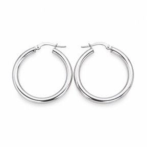Argollas Bombe Oro Blanco 3,2cm