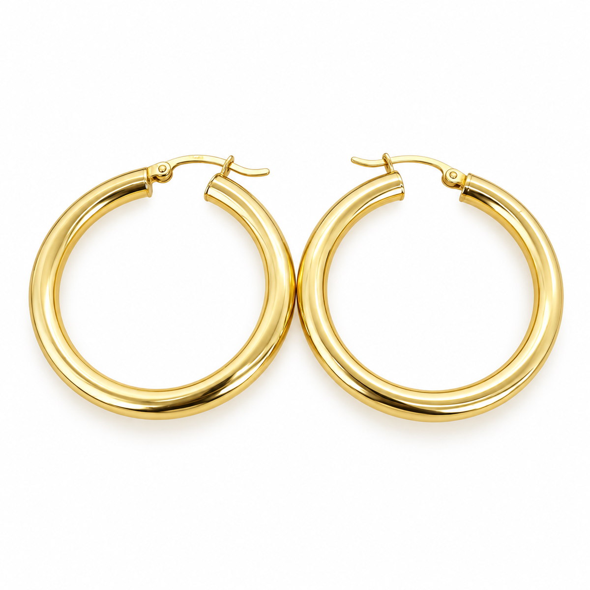 Argollas Bote Oro Amarillo 3,5cm