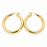 Argollas Bote Oro Amarillo 3,5cm