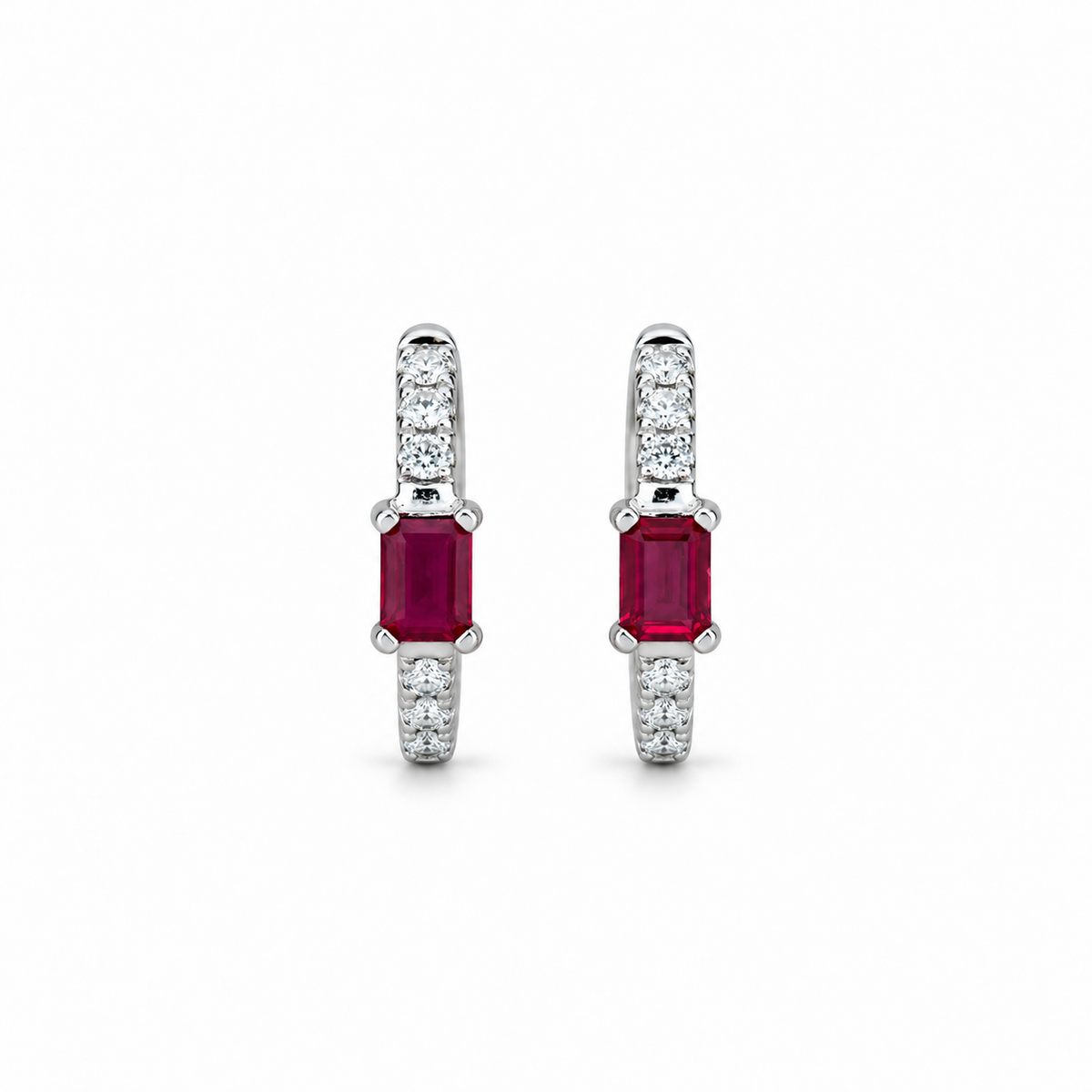 Argollas Rubí Rectangular