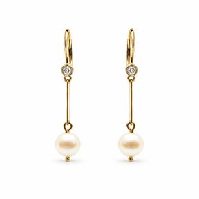 Aros Perlas Colgantes Y Brillantes