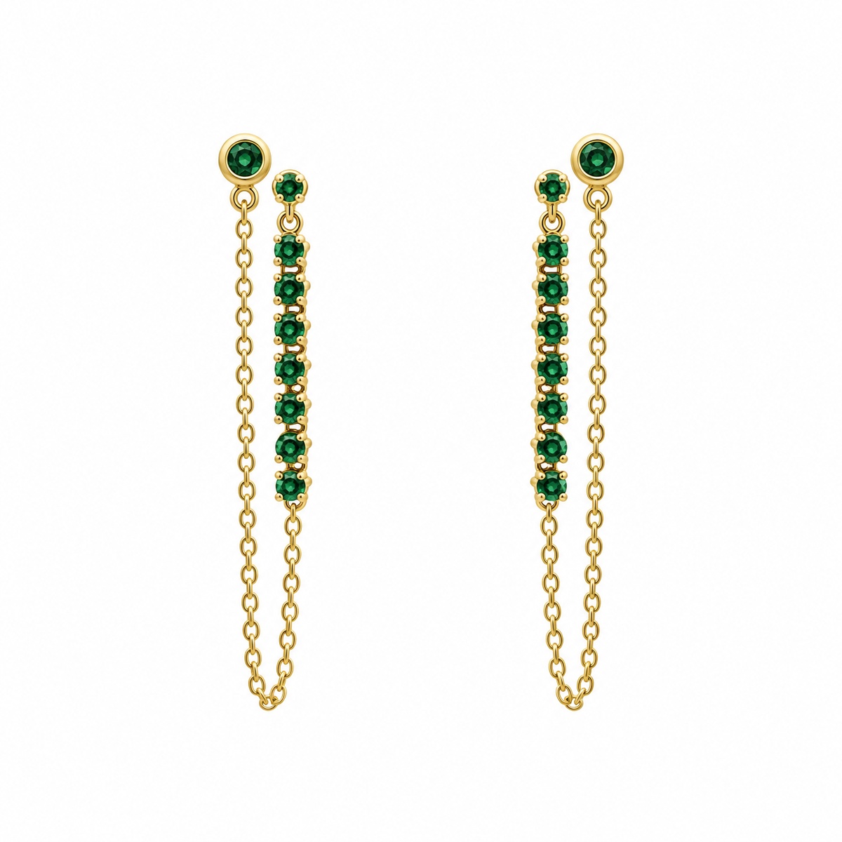 Aros Colgantes Esmeraldas
