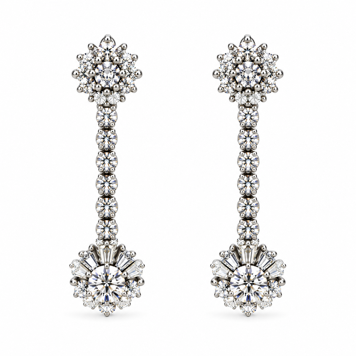 Aros Colgante Flor