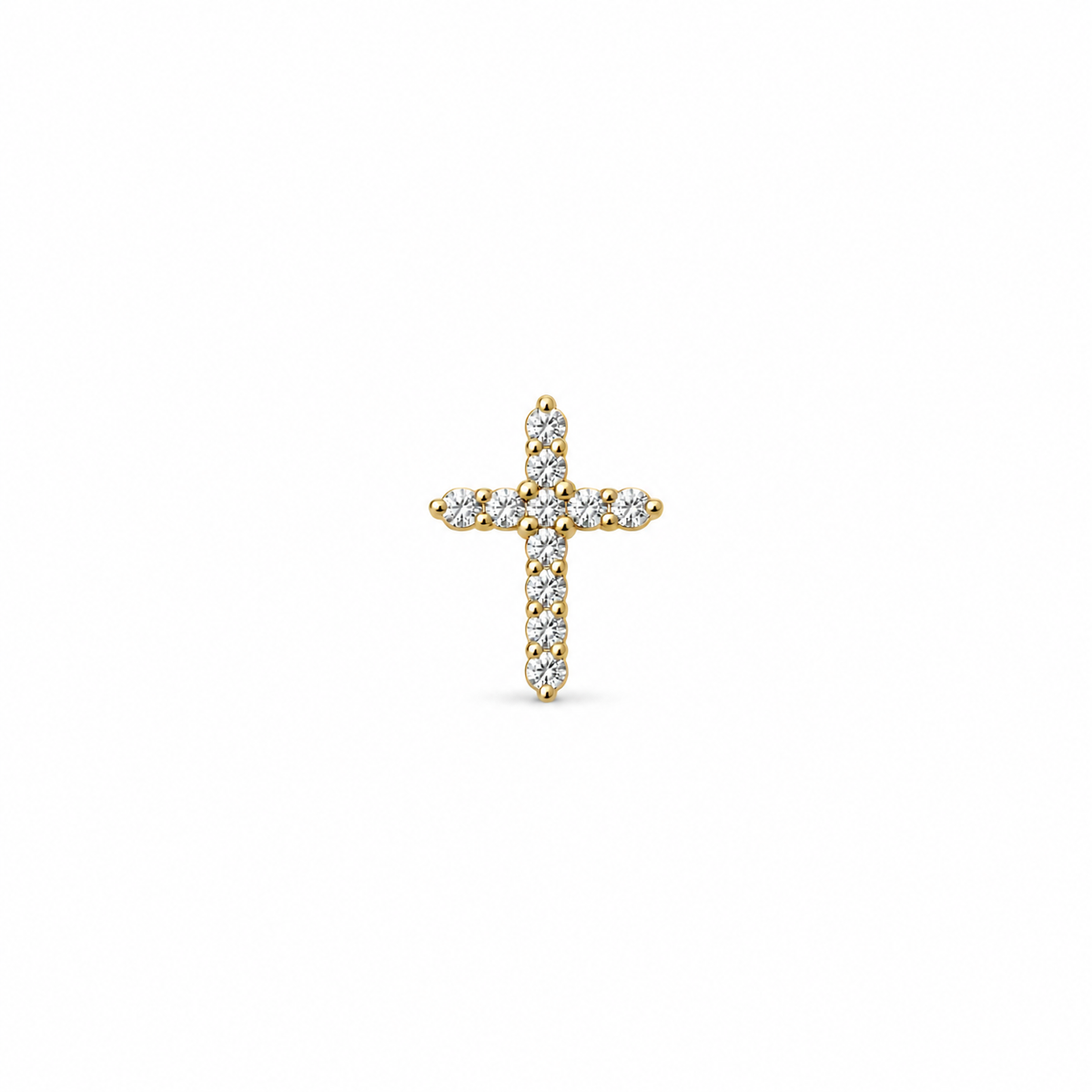 Cruz Oro Amarillo y Brillantes