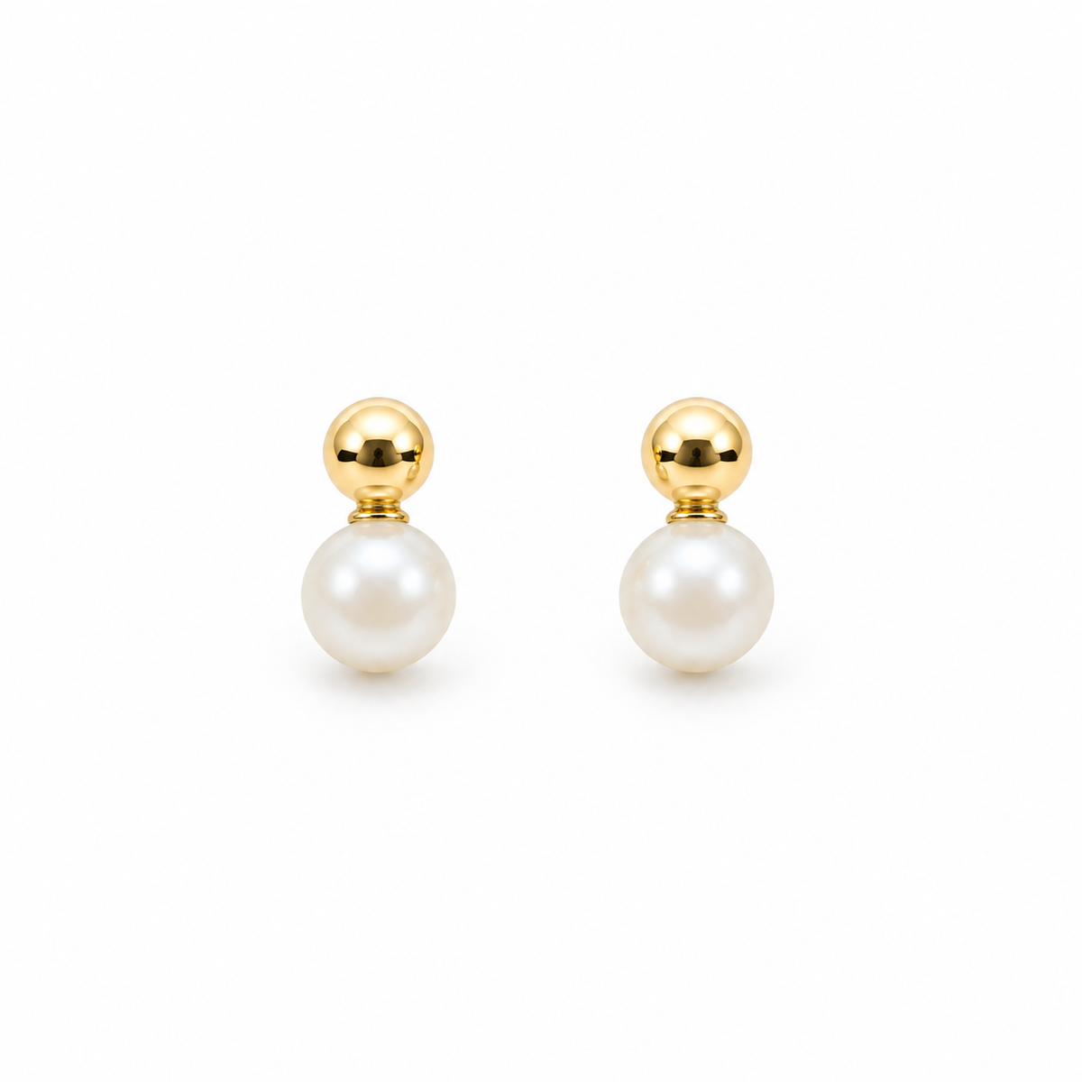 Perlas Bolita Oro Amarillo