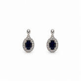Aros Plata Rodinada Zafiros Oval