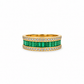 Anillo Esmeraldas Baguette