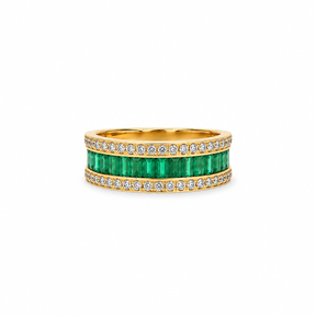 Anillo Esmeraldas Baguette