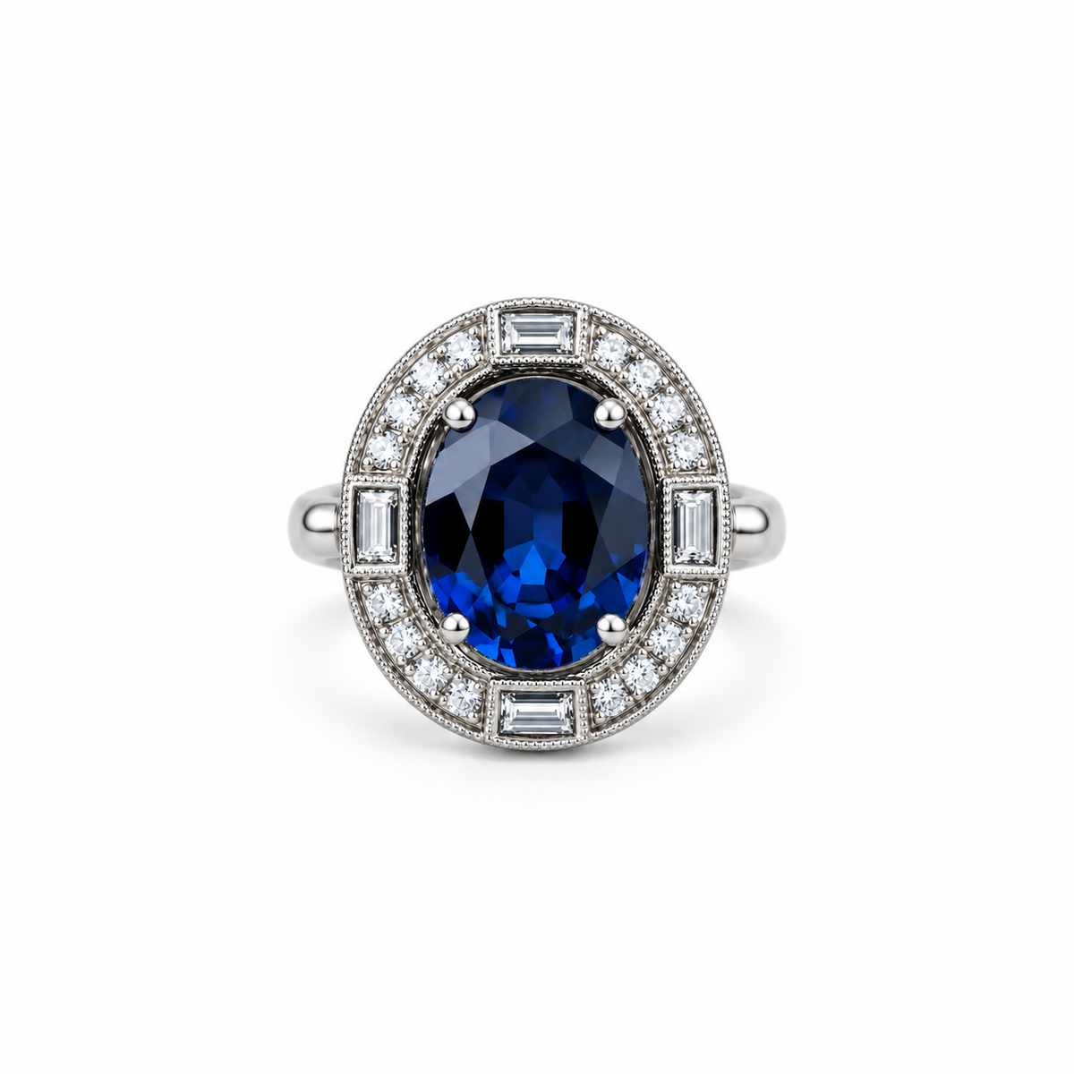 Anillo Zafiro Oval Grifa