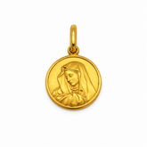 Medalla Virgen Oro Amarillo 18K