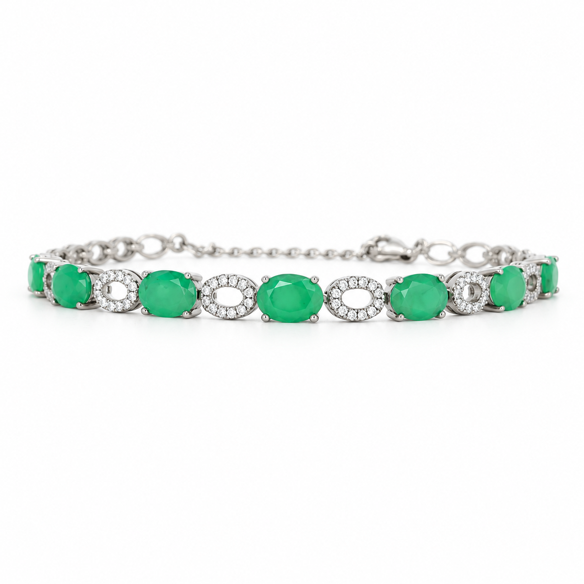 Pulsera Esmeraldas Oval
