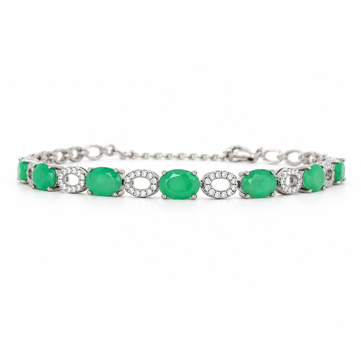 Pulsera Esmeraldas Oval