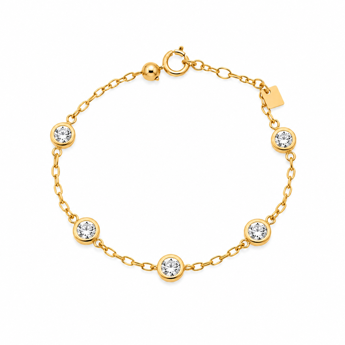 Pulsera Botón Oro Amarillo 18K