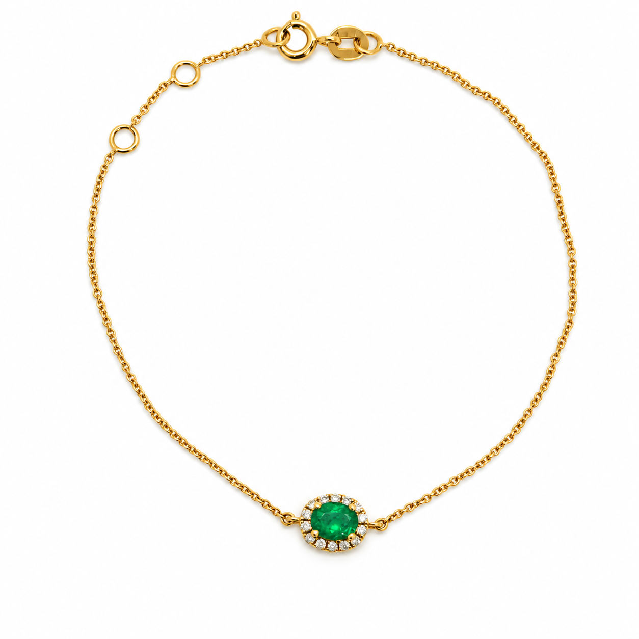 Pulsera Esmeralda Oval