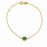 Pulsera Esmeralda Oval