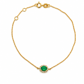 Pulsera Esmeralda Oval