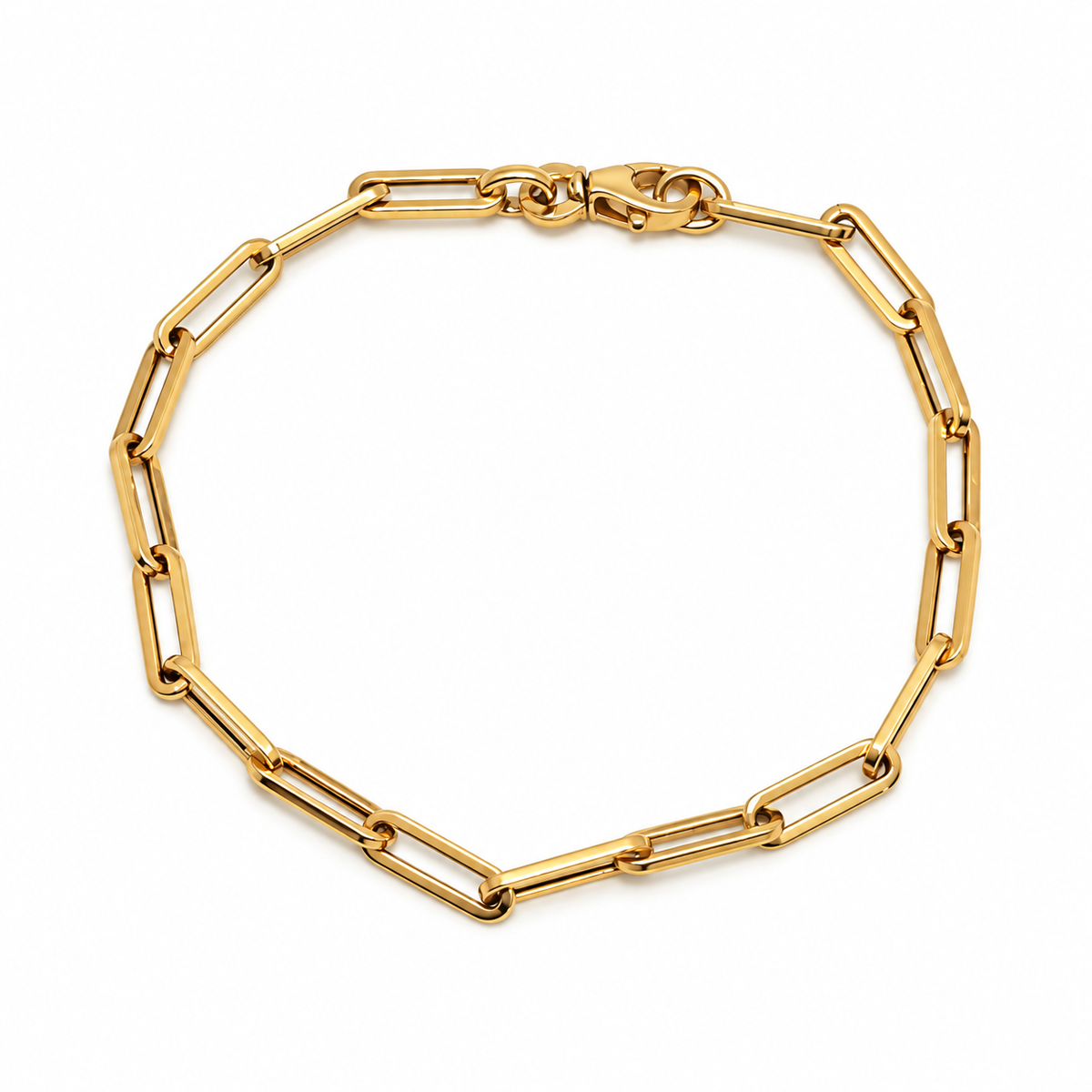 Pulsera Paperclip Oro Amarillo