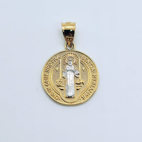 Medalla Cristo Oro Amarillo y Oro Blanco 2,7gr