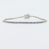 Pulsera Tenis Oro Blanco 18 Kilates y Brillantes 1 Carat