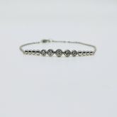 Pulsera Oro Blanco Quintillo Degrade