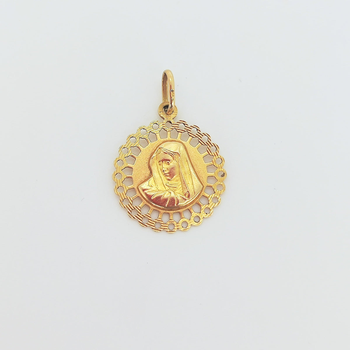 Medalla Virgen Oro Amarillo 14K