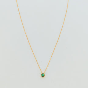 Punto De Luz Esmeralda Oro Amarillo 18K