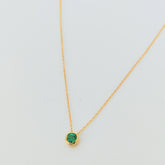 Punto De Luz Esmeralda Oro Amarillo 18K