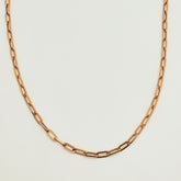 Collar Oro Rosado Paperclip