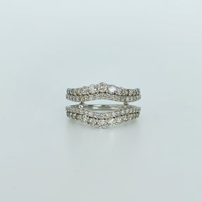 Anillo Oro Blanco Labios De Diamantes