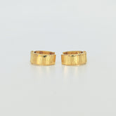 Argollas Textura Oro Amarillo 1,5cm