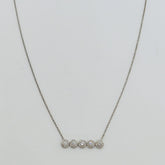 Collar Eslabones Circulares con Diamantes Oro Blanco 18K