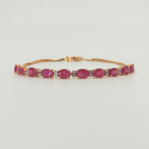Pulsera Oro Amarillo 18K Rubí y Brillantes