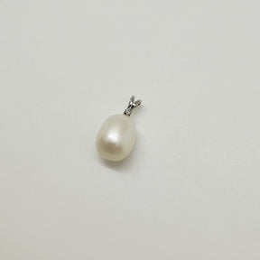 Colgante Perla Cultivada Oro Blanco y Brillante