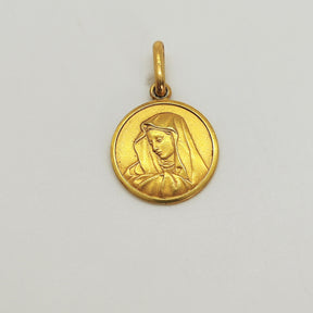 Medalla Virgen Oro Amarillo 18K