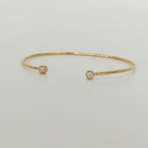 Esclava Oro Amarillo 18K Brillantes Botón