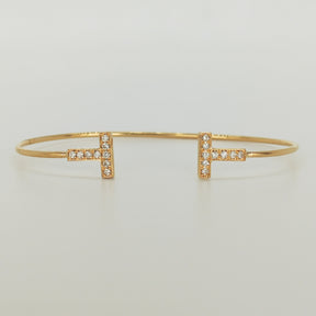 Esclava T De Brillantes Oro Amarillo 18K