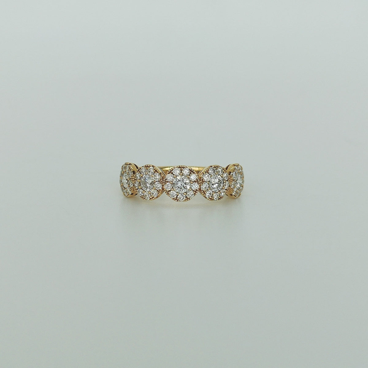 Anillo Aura 1 Quilate De Diamantes Oro Amarillo 18K
