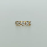 Anillo Aura 1 Quilate De Diamantes Oro Amarillo 18K