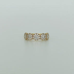 Anillo Aura 1 Quilate De Diamantes Oro Amarillo 18K