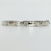 Esclava Oro Blanco Diamantes Baguette