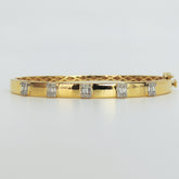 Esclava Oro Amarillo Diamantes Baguette