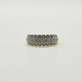 Anillo Panal De Abeja Oro Amarillo