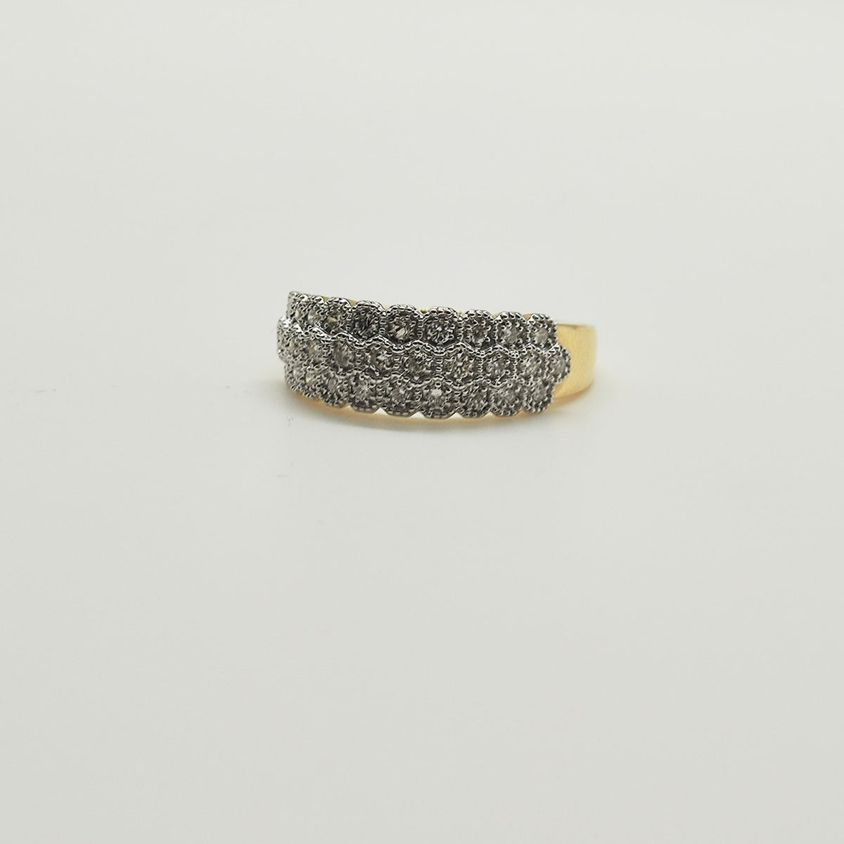Anillo Panal De Abeja Oro Amarillo