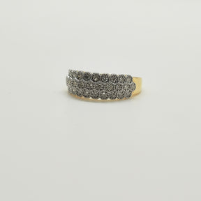 Anillo Panal De Abeja Oro Amarillo
