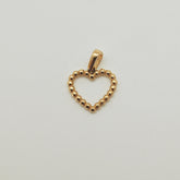 Colgante Corazón Bolitas Oro Amarillo