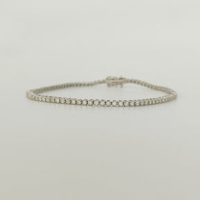 Pulsera Tenis Oro Blanco Y Brillantes