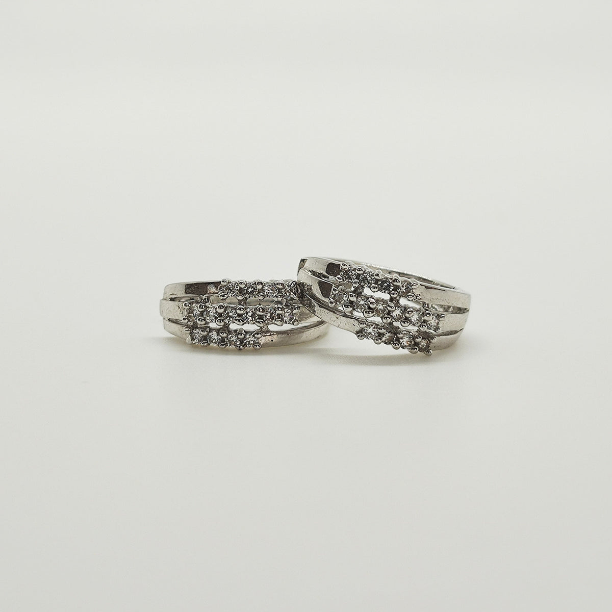 Aros Plata Rodinada Triple Corrida De Circones
